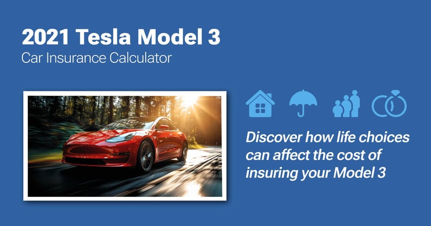 2021 Tesla Model 3 car insurance calculator image