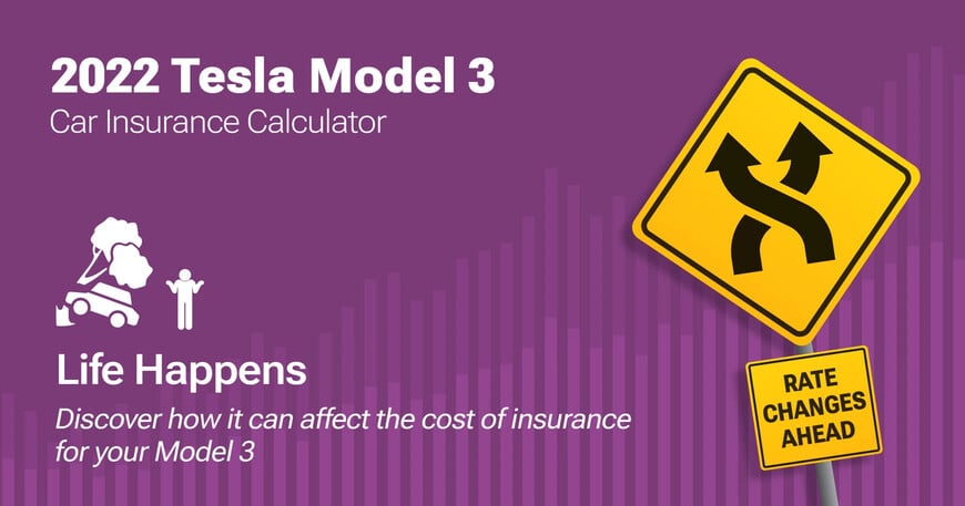 2022 Tesla Model 3 car insurance calculator image