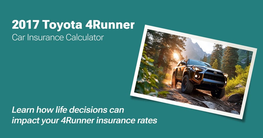 2017 Toyota 4Runner car insurance calculator image