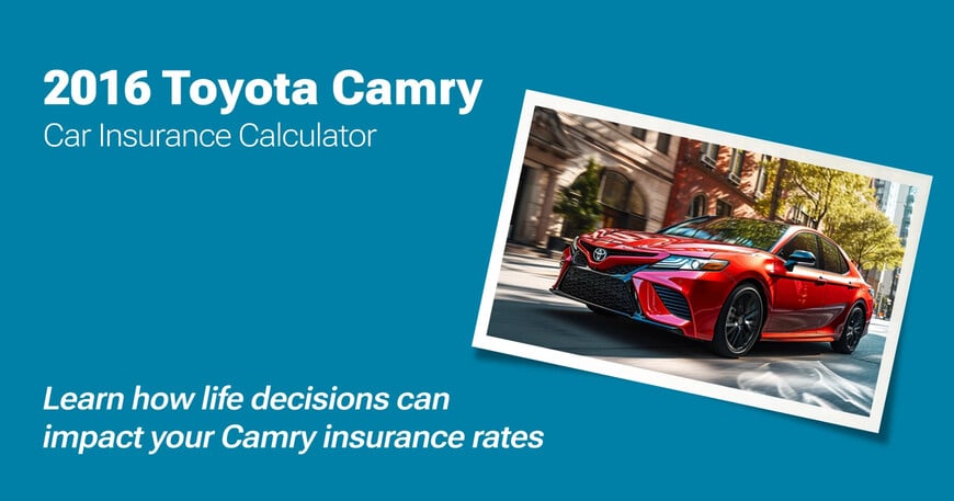 2016 Toyota Camry car insurance calculator image