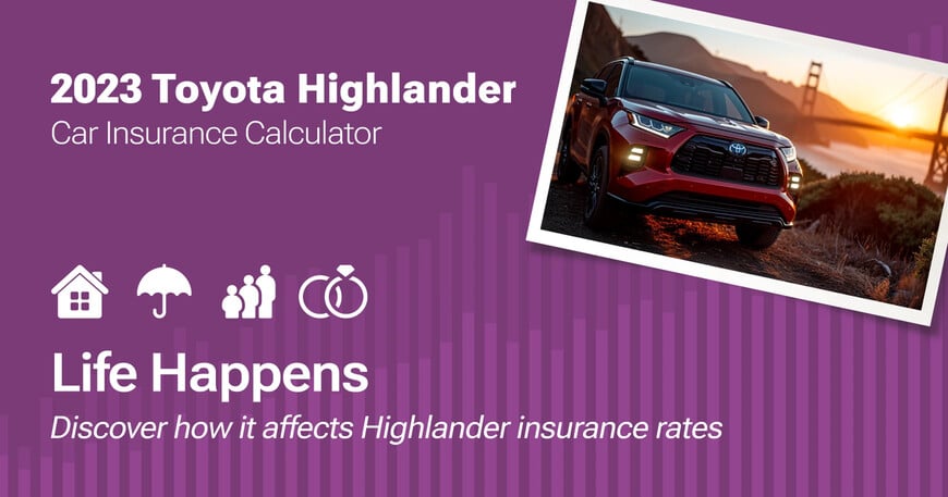 2023 Toyota Highlander car insurance calculator image