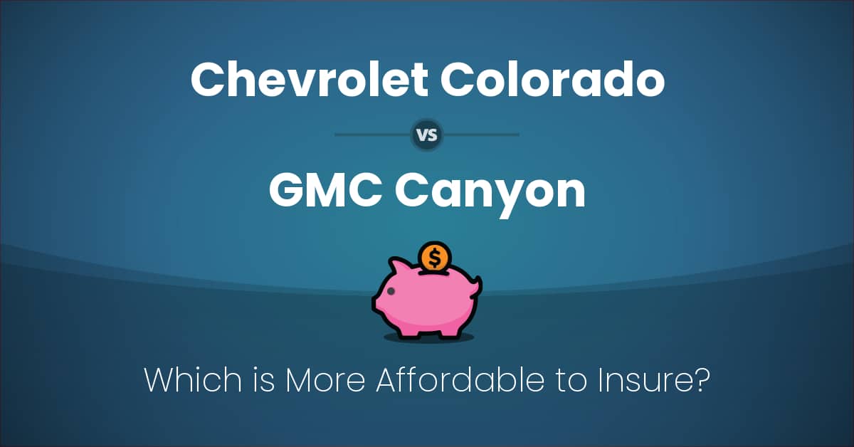 Chevrolet Colorado vs GMC Canyon insurance comparison illustration