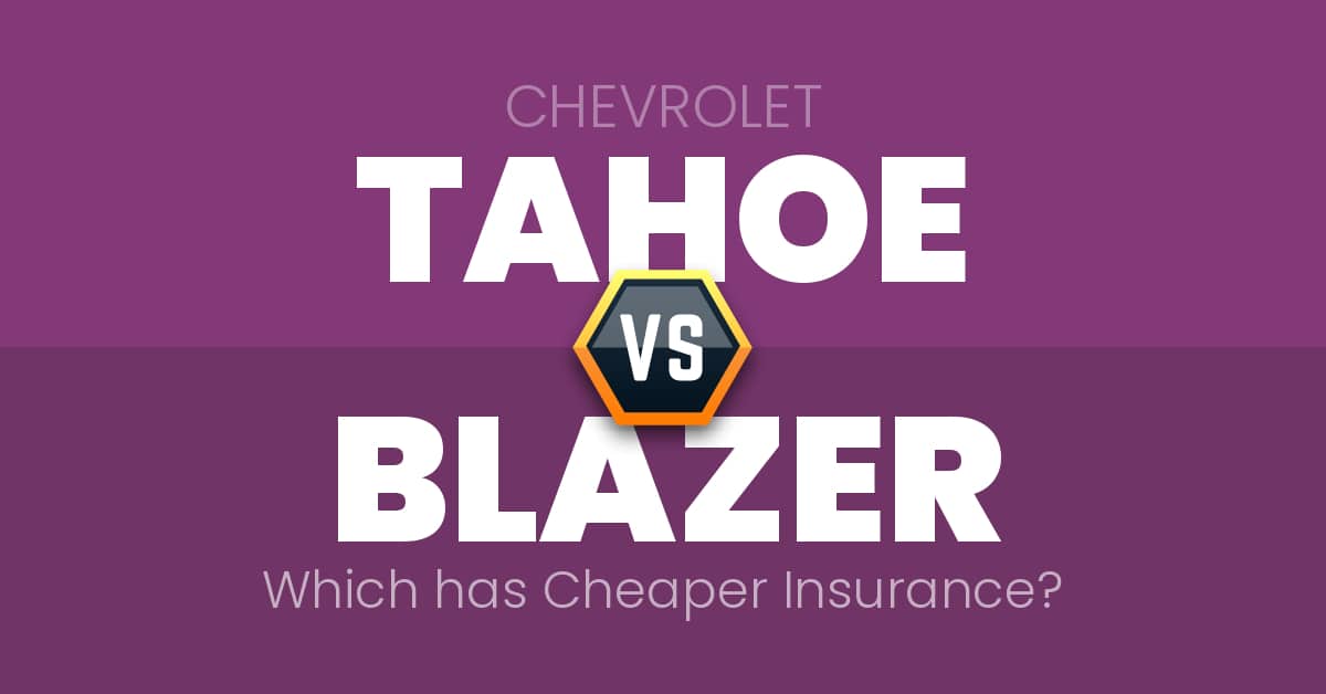 Chevrolet Tahoe vs Chevrolet Blazer insurance comparison illustration