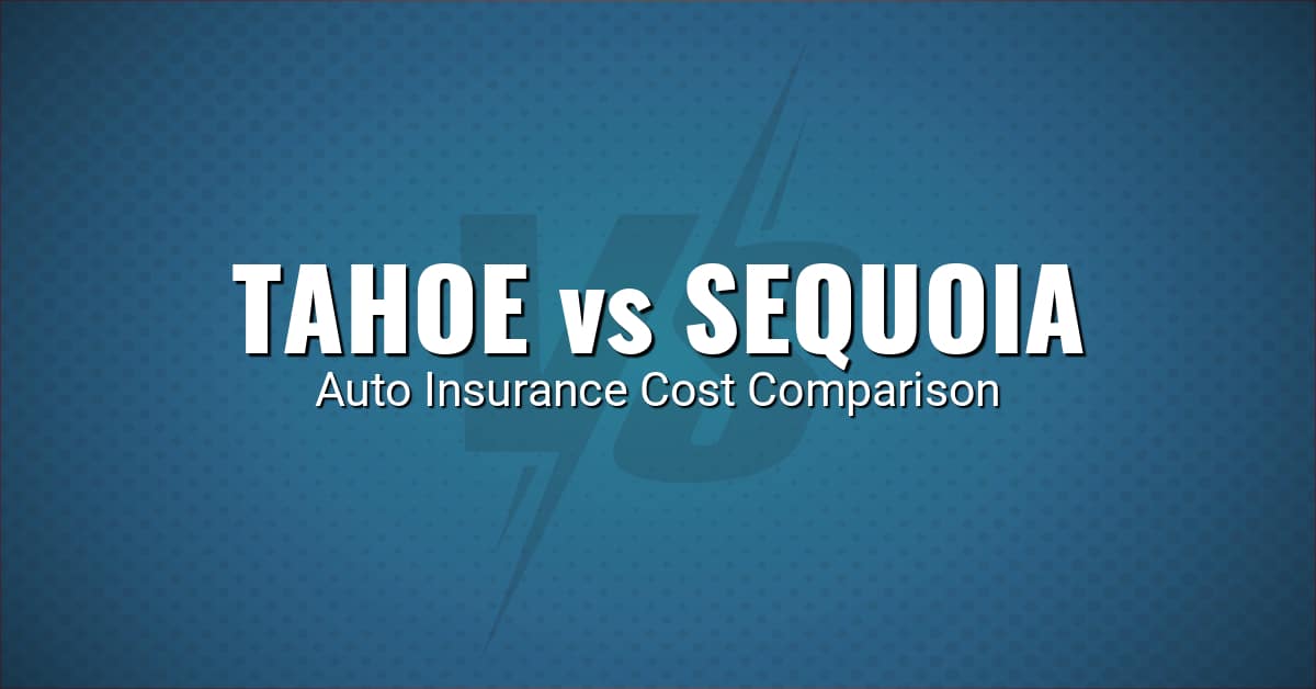 Chevrolet Tahoe vs Toyota Sequoia insurance comparison illustration