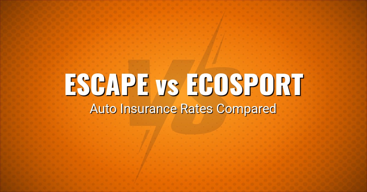 Ford Escape vs Ford Ecosport insurance comparison illustration