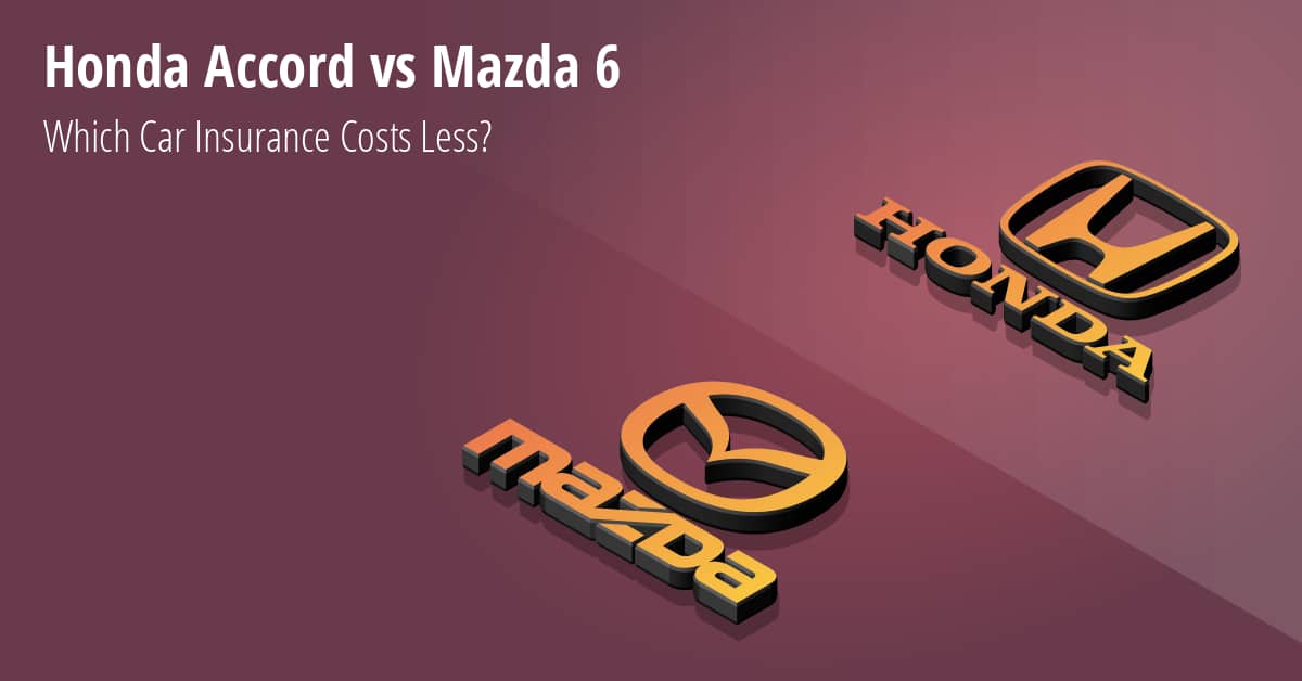 Honda Accord vs Mazda 6 insurance comparison illustration