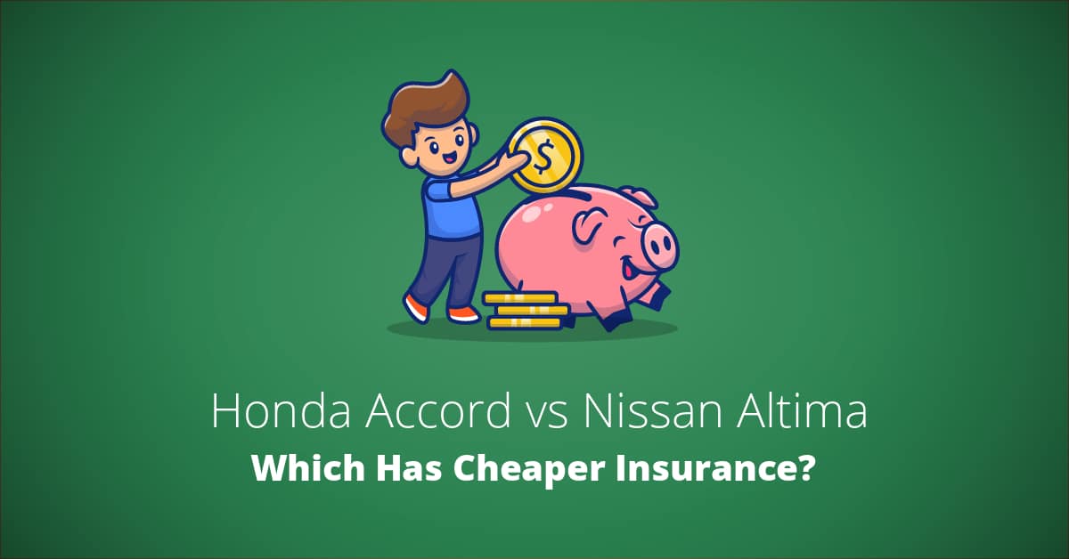 Honda Accord vs Nissan Altima insurance comparison illustration