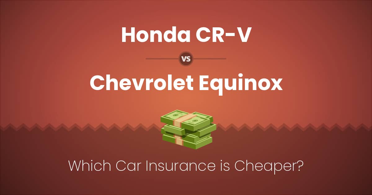 Honda CR-V vs Chevrolet Equinox insurance comparison illustration