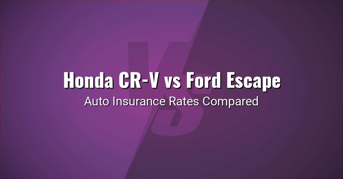 Honda CR-V vs Ford Escape insurance comparison illustration