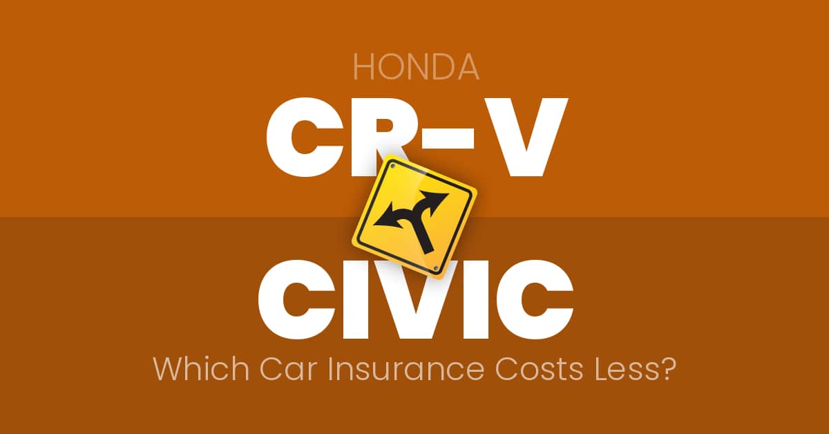 Honda CR-V vs Honda Civic insurance comparison illustration