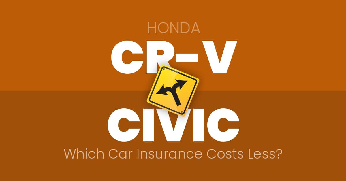 Honda CR-V vs Honda Civic insurance comparison illustration