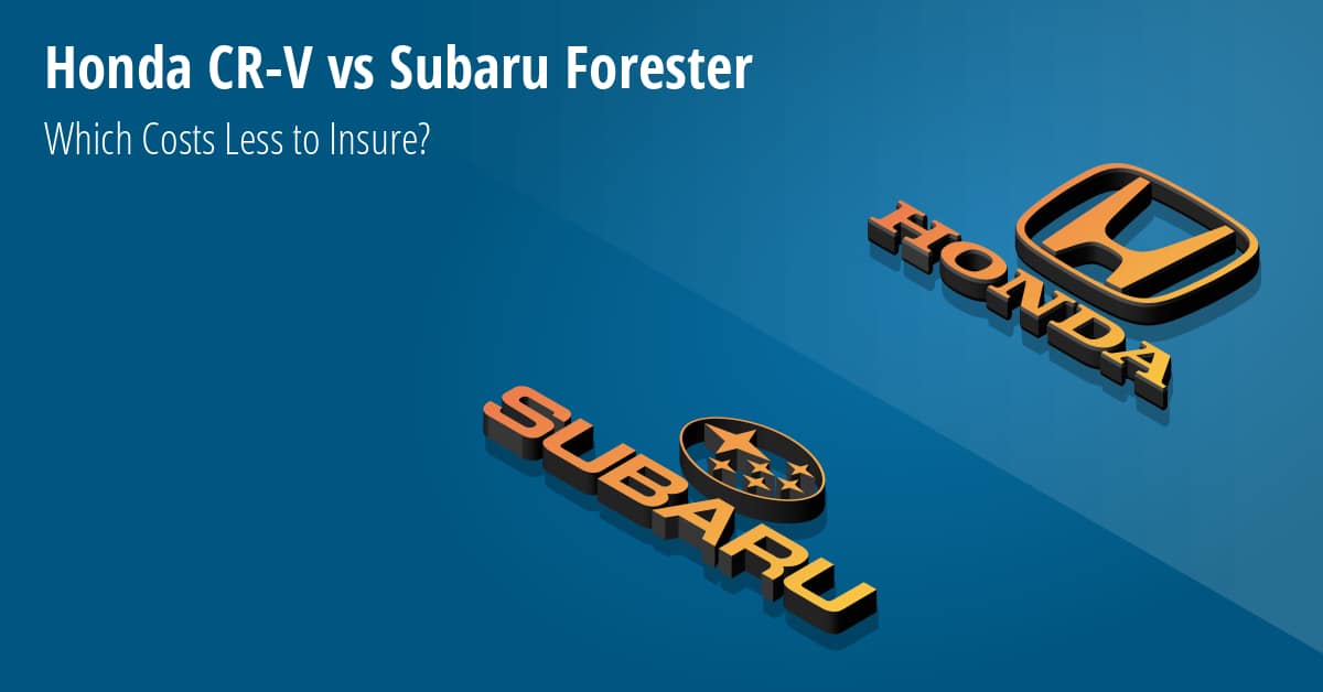 Honda CR-V vs Subaru Forester insurance comparison illustration
