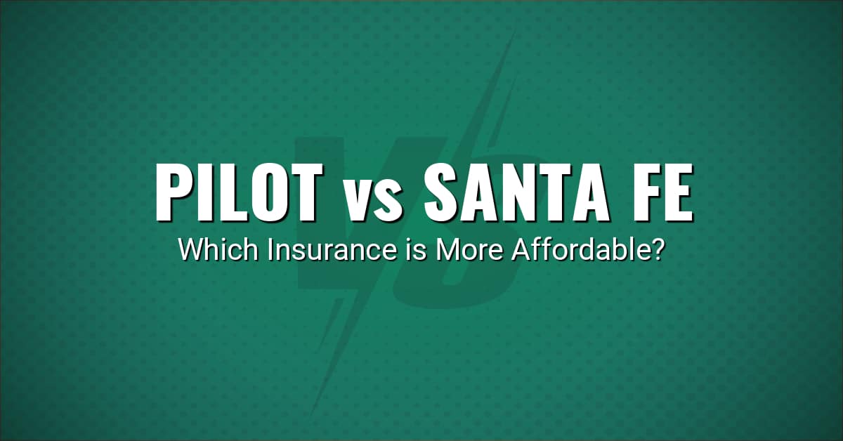 Honda Pilot vs Hyundai Santa Fe insurance comparison illustration
