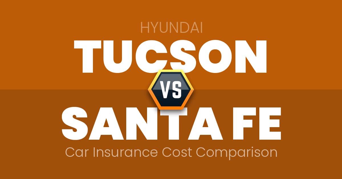 Hyundai Tucson vs Hyundai Santa Fe insurance comparison illustration