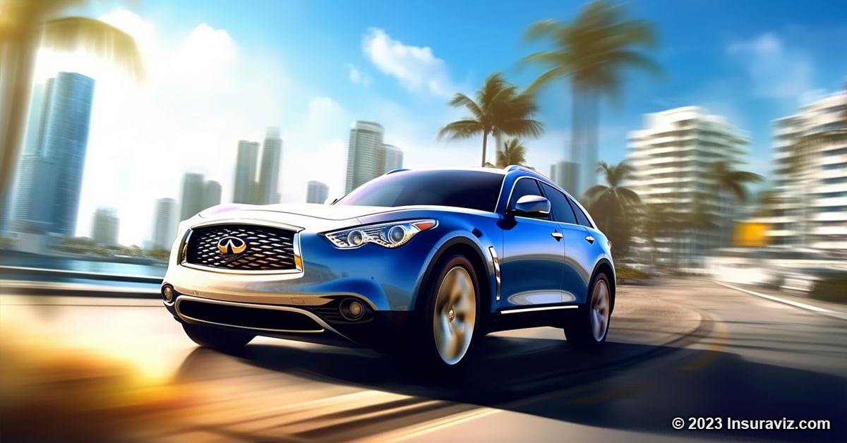 Stylized illustration of an Infiniti FX50