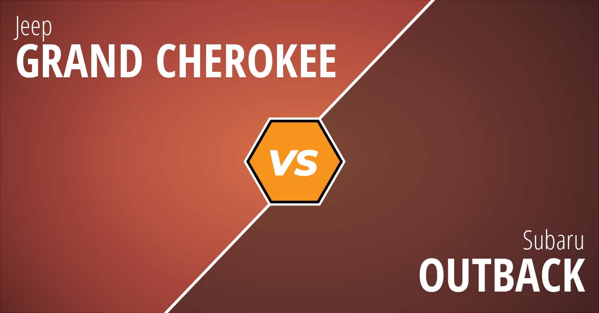 Jeep Grand Cherokee vs Subaru Outback insurance comparison illustration