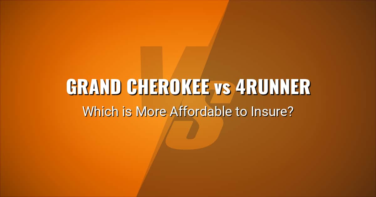 Jeep Grand Cherokee vs Toyota 4Runner insurance comparison illustration