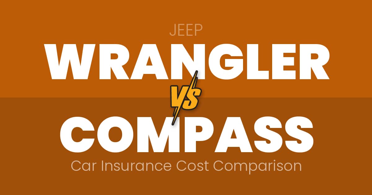 Jeep Wrangler vs Jeep Compass insurance comparison illustration