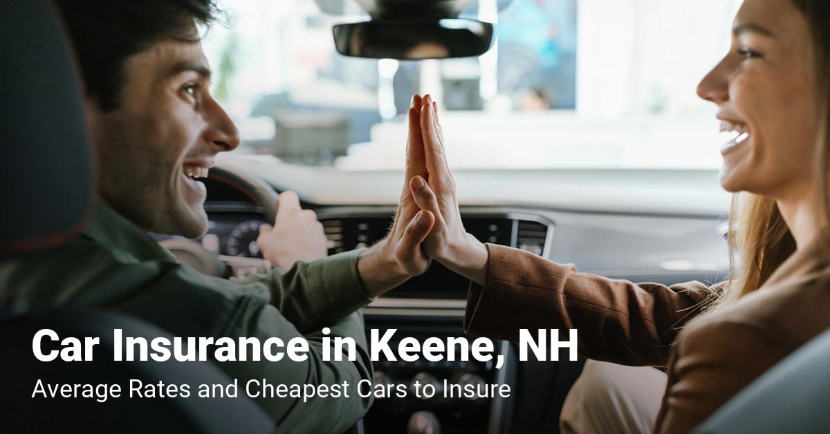 Keene, NH, car insurance cost and cheapest vehicles to insure