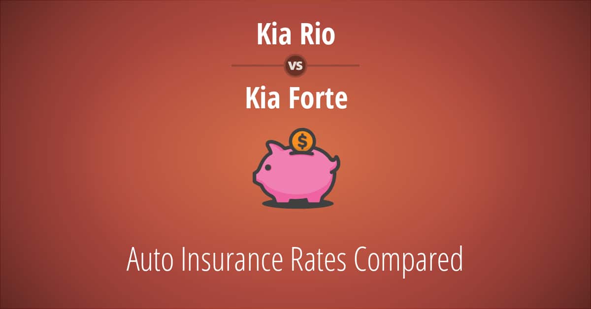 Kia Rio vs Kia Forte insurance comparison illustration