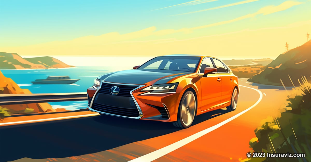 Stylized illustration of a Lexus GS 200T