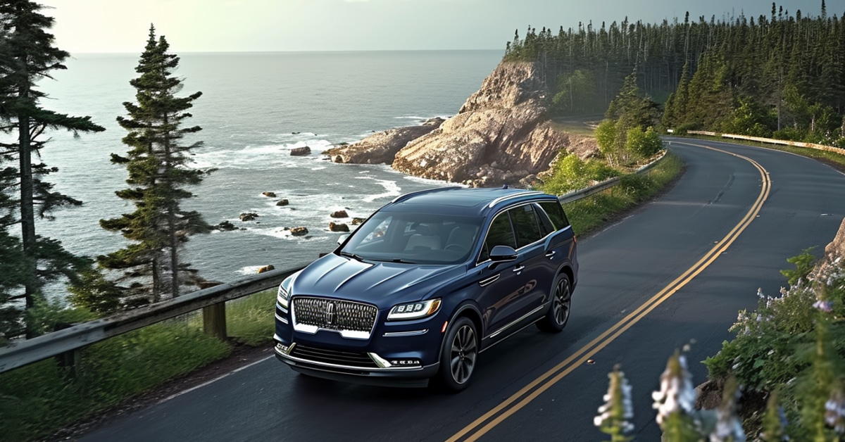 Lincoln MKT driving on curvy Pacific coast highway