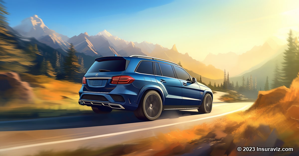 Stylized illustration of a Mercedes-Benz GL63 AMG