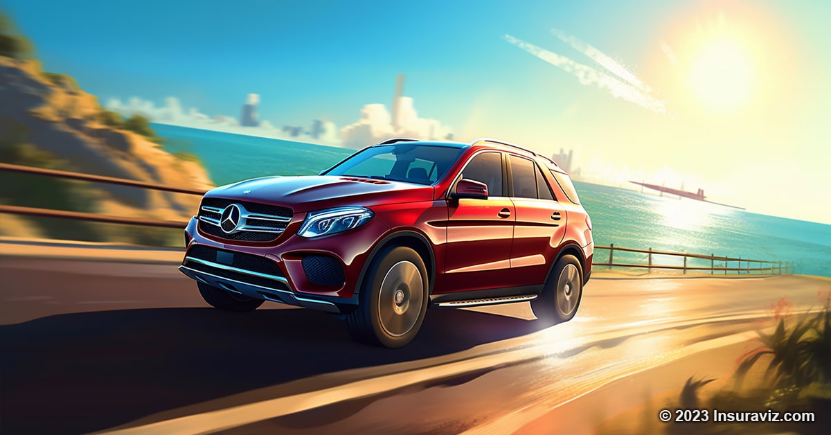 Stylized illustration of a Mercedes-Benz GLE 300