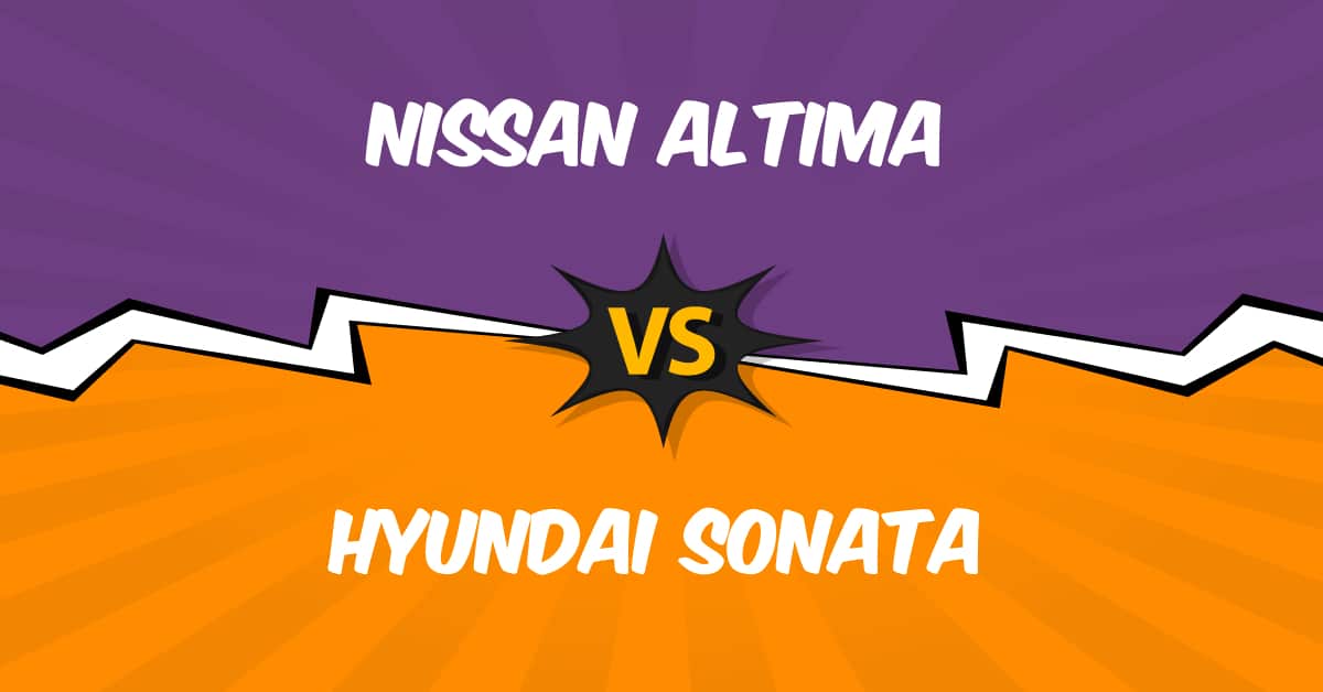 Nissan Altima vs Hyundai Sonata insurance comparison illustration