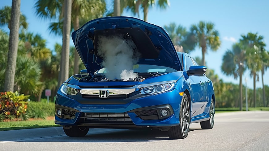 Honda with overheating engine