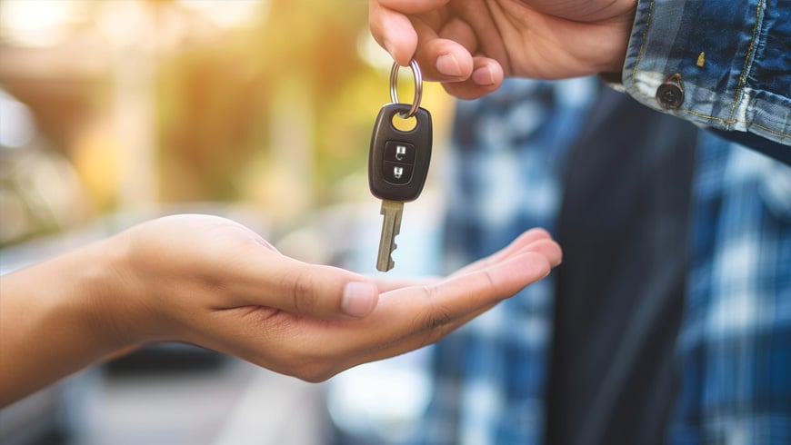 handing car keys to other driver permissive use
