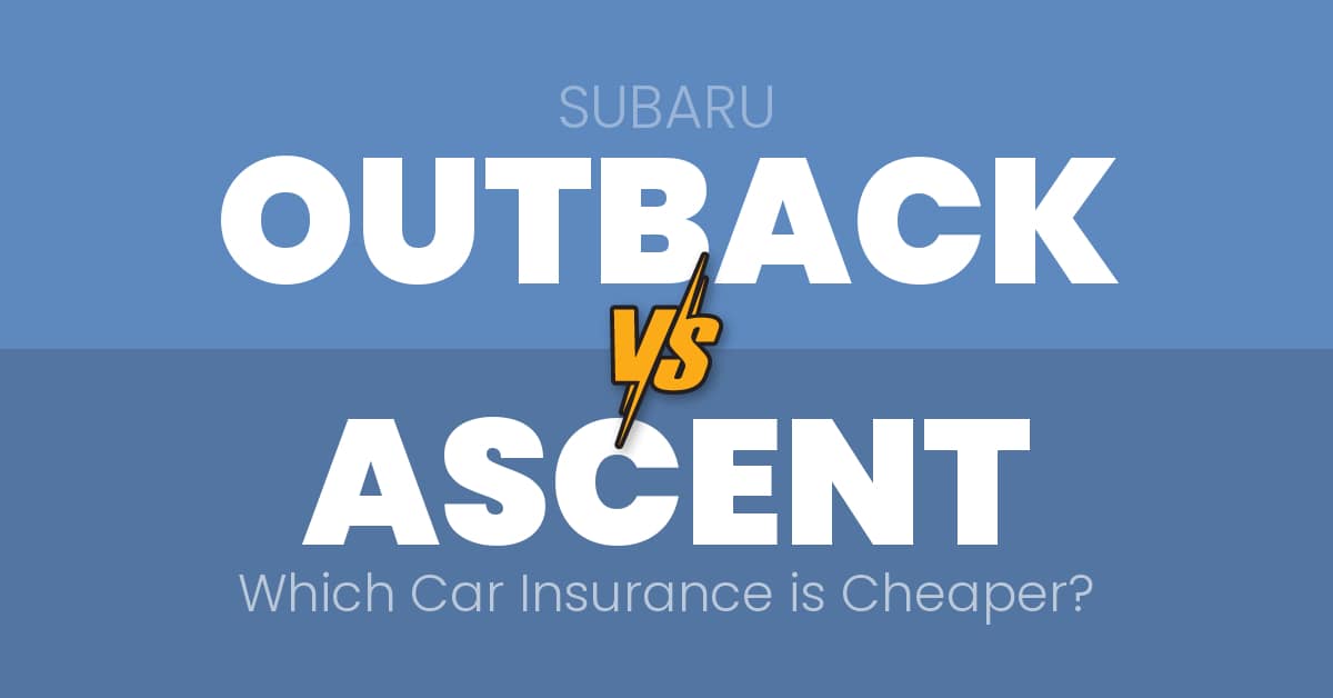 Subaru Outback vs Subaru Ascent insurance comparison illustration