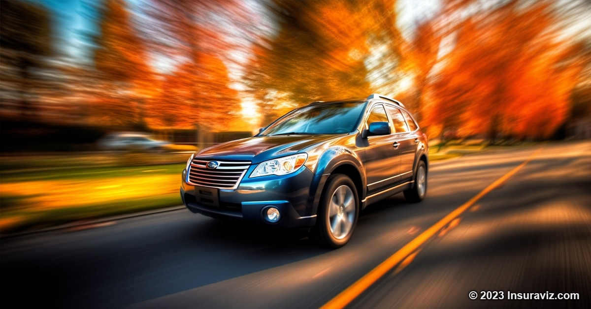 Stylized illustration of a Subaru Tribeca