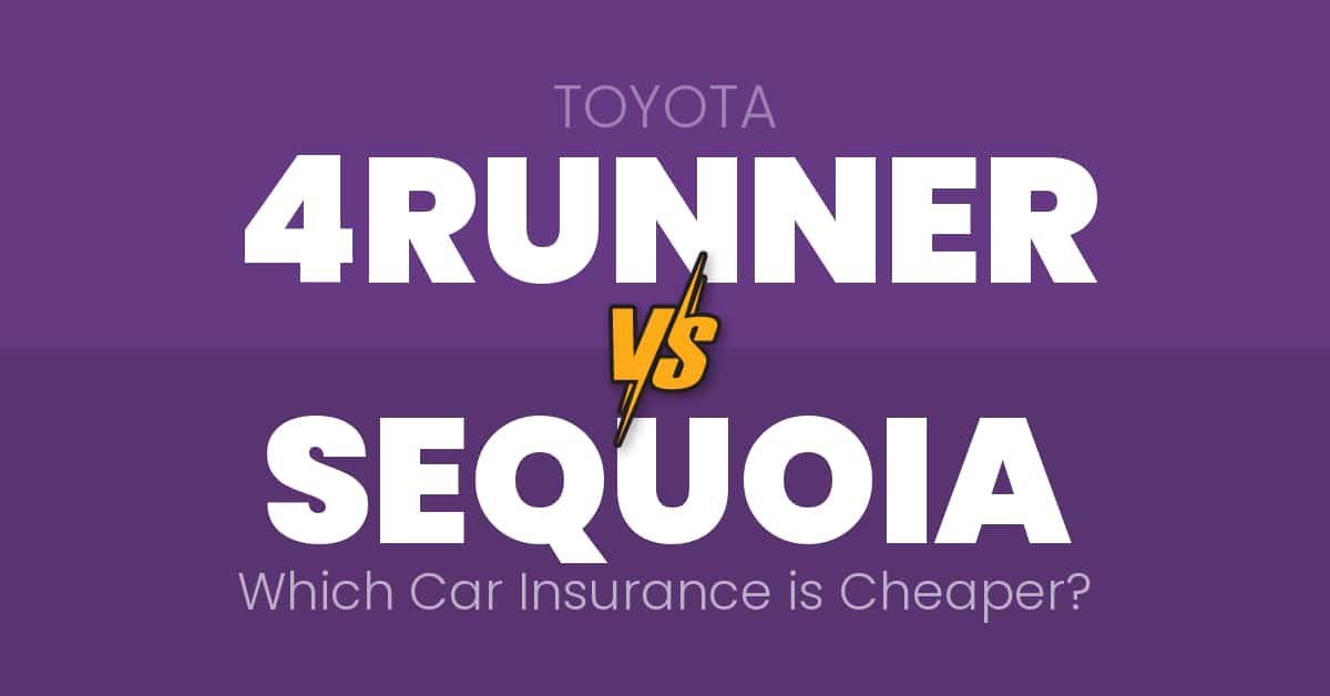 Toyota 4Runner vs Toyota Sequoia insurance comparison illustration