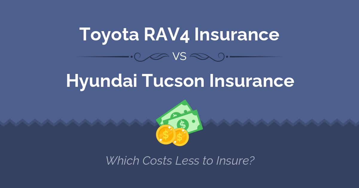 Toyota RAV4 vs Hyundai Tucson insurance comparison illustration