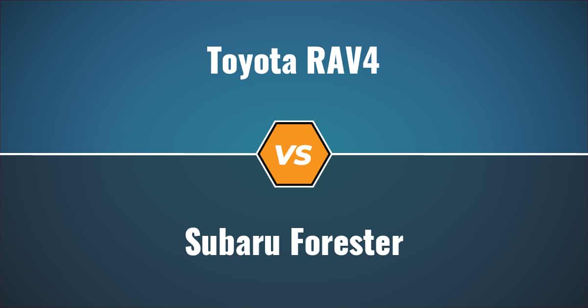 Toyota RAV4 vs Subaru Forester insurance comparison illustration