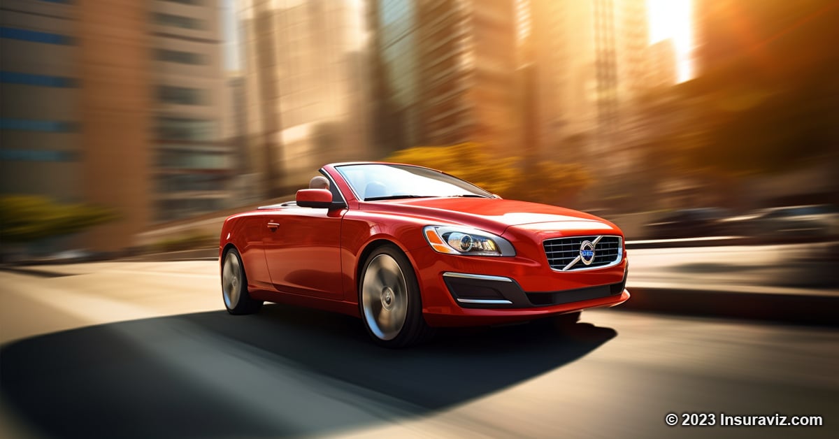 Stylized illustration of a Volvo C70