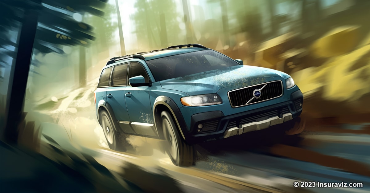 Stylized illustration of a Volvo XC70