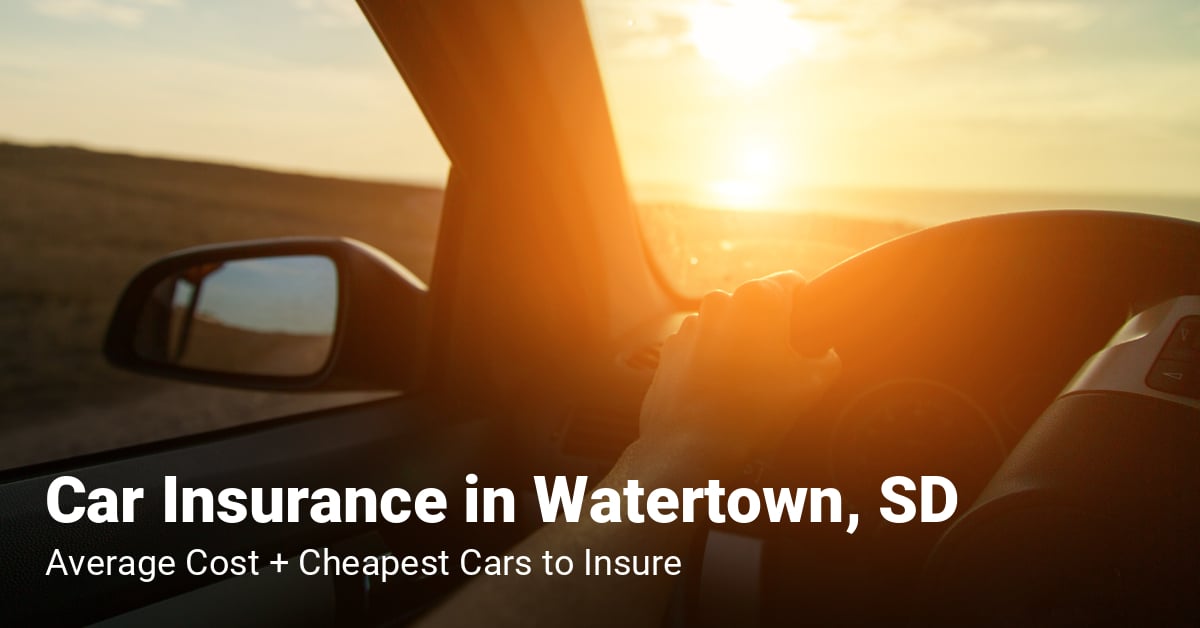 Watertown, SD, car insurance cost and cheapest vehicles to insure