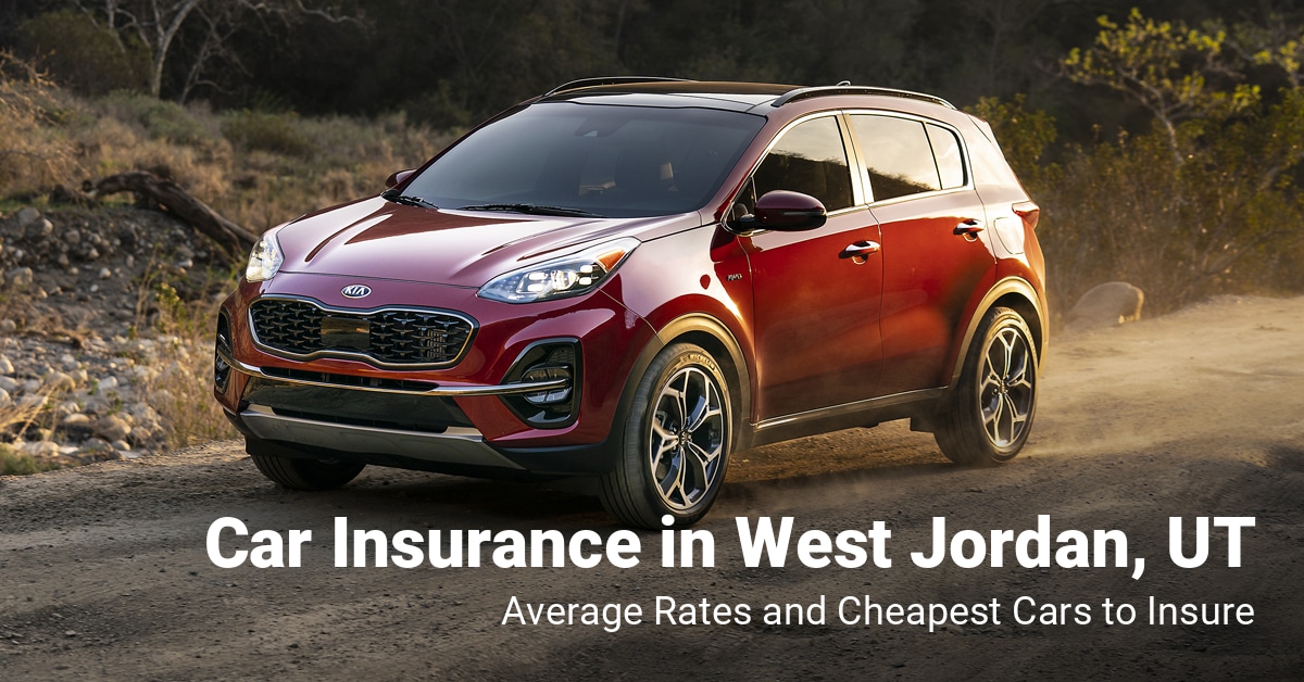 West Jordan, UT, car insurance cost and cheapest vehicles to insure